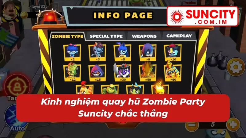 Zombie Party Suncity- Quay Hũ Nhanh, Nhận Thưởng Lớn 4 Bỏ túi tips chơi slot Zombie Party Suncity bất bại